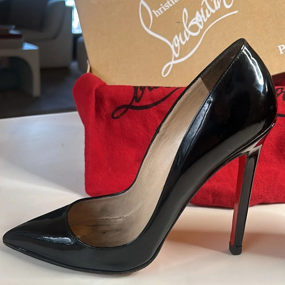 COPY - Christian Louboutin Black Patent 4.7inches [120mm]👠 - Picture 5 of 10
